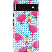 Bouffants and Broken Hearts Party Flamingos Pixel Cases