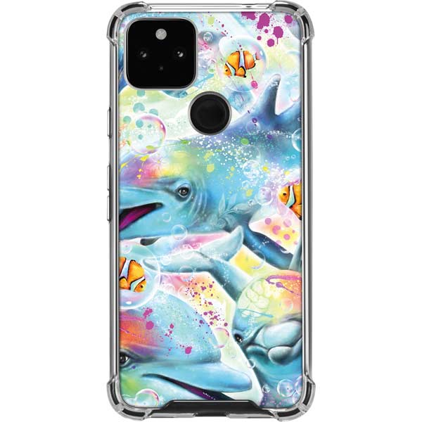 Pastel Dolphins by Sheena Pike Pixel Cases