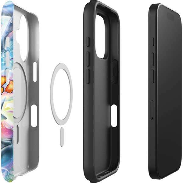 Pastel Dolphins by Sheena Pike iPhone 16 Plus Magsafe Impact Case