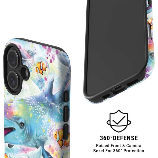 Pastel Dolphins by Sheena Pike iPhone 16 Plus Magsafe Impact Case