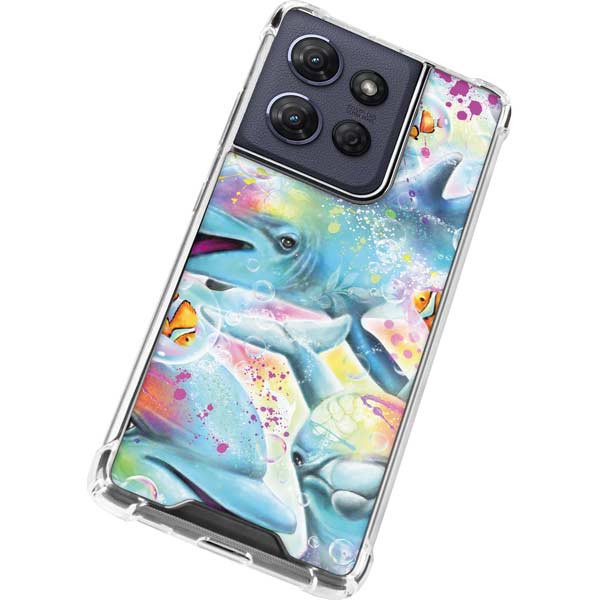 Pastel Dolphins by Sheena Pike Moto G 5G (2025) Clear Case