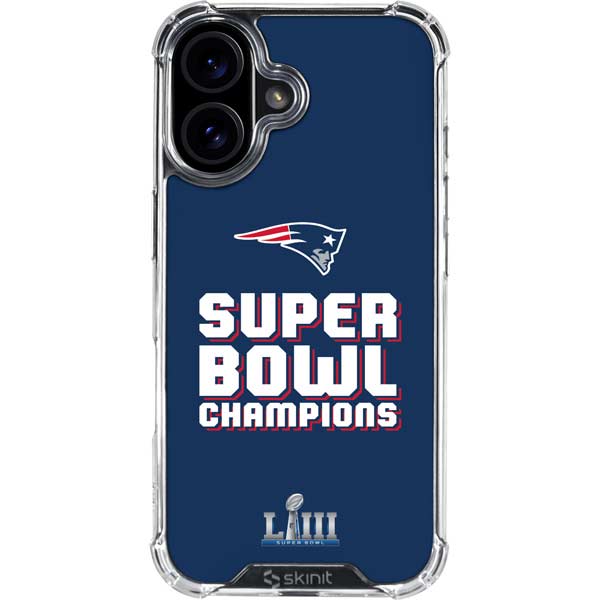 NFL Patriots Super Bowl LIII Champions iPhone 17 Clear Case