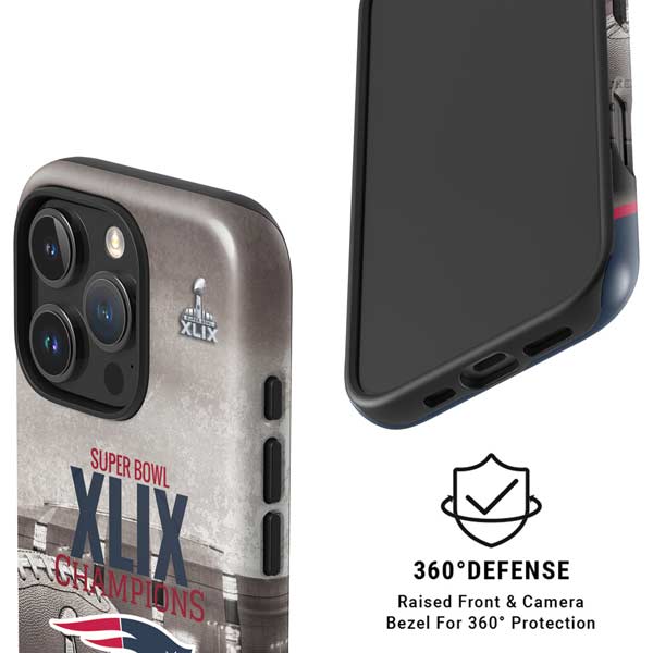 NFL Patriots Super Bowl XLIX Champs iPhone 16 Pro Magsafe Impact Case