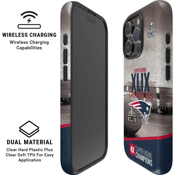 NFL Patriots Super Bowl XLIX Champs iPhone 16 Pro Magsafe Impact Case