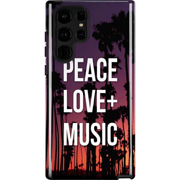 Peace Love And Music Galaxy Cases