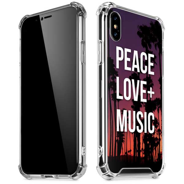 Peace Love And Music iPhone X/XS Clear Case