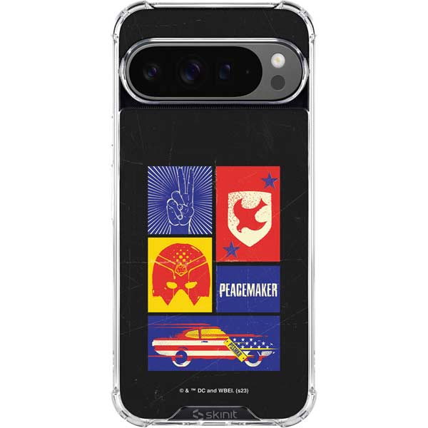 DC Comics Peacemaker Collage Google Pixel 10 Pro Clear Case