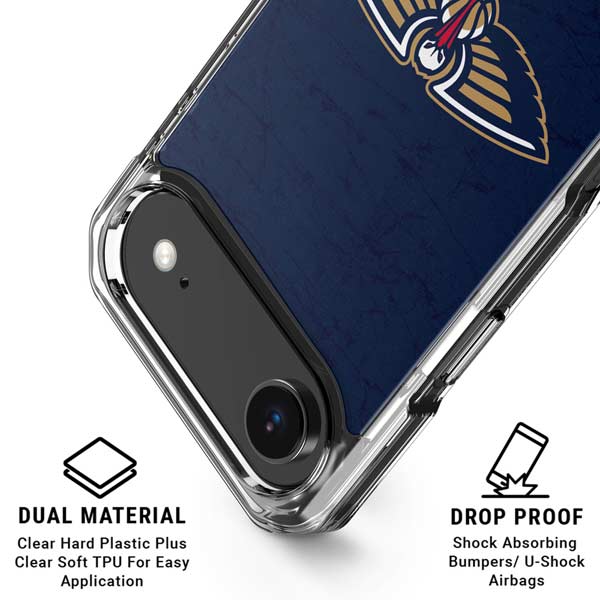 NBA New Orleans Pelicans Distressed iPhone 17 Air Clear Case