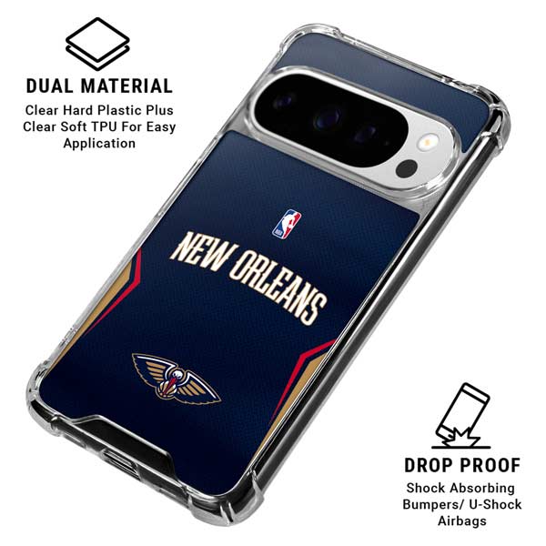 NBA New Orleans Pelicans Jersey Google Pixel 10 Pro XL Clear Case