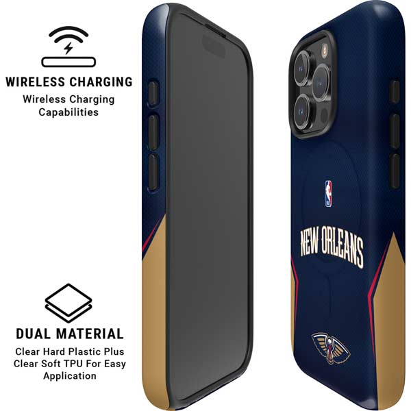 NBA New Orleans Pelicans Jersey iPhone 16 Pro Magsafe Impact Case