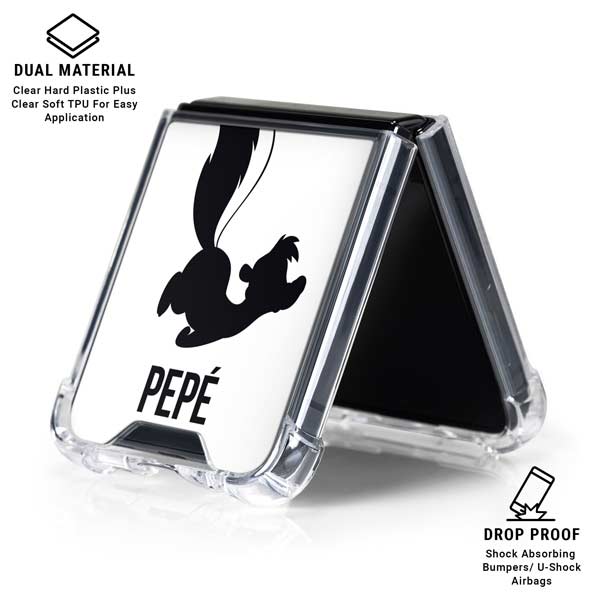Looney Tunes Pepe Le Pew Identity Galaxy Z Flip7 Clear Case