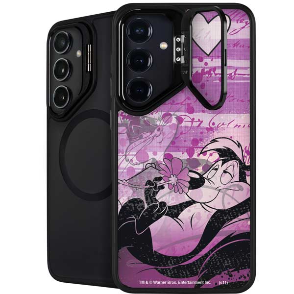 Looney Tunes Pepe Le Pew Purple Romance Galaxy S26 Kickstand Case
