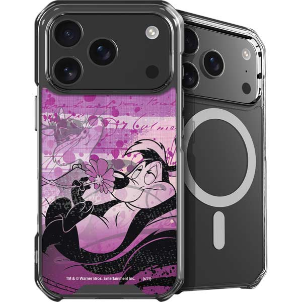 Looney Tunes Pepe Le Pew Purple Romance iPhone 17 Pro Max MagSafe Case