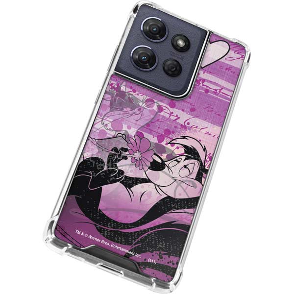 Looney Tunes Pepe Le Pew Purple Romance Moto G 5G (2025) Clear Case