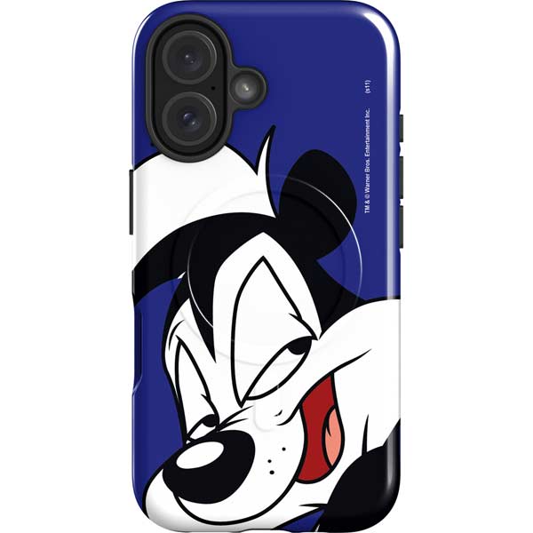 Looney Tunes Pepe Le Pew Zoomed In iPhone 16 Magsafe Impact Case