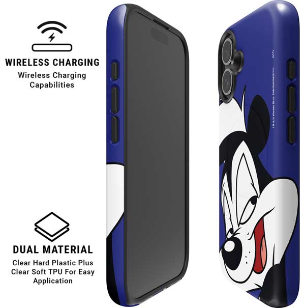 Looney Tunes Pepe Le Pew Zoomed In iPhone 16 Magsafe Impact Case