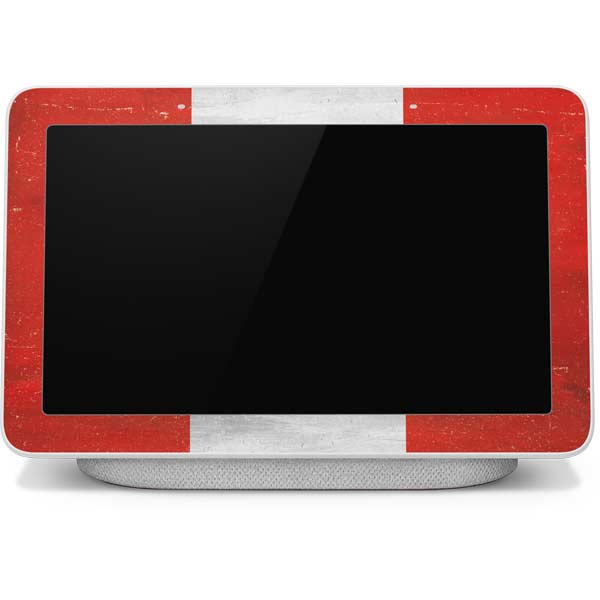 Peru Flag Distressed Google Home Hub Skin