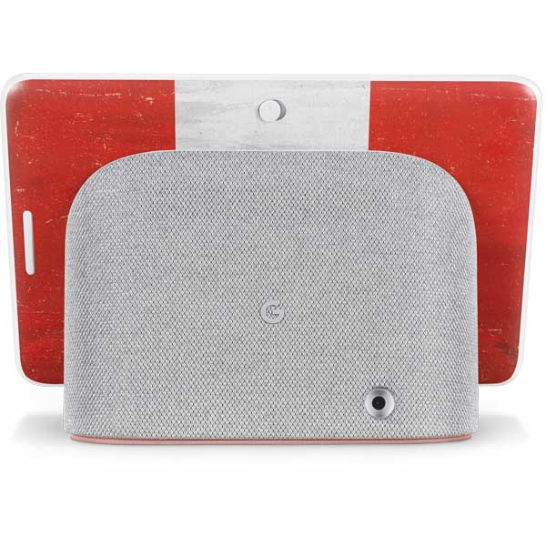Peru Flag Distressed Google Home Hub Skin