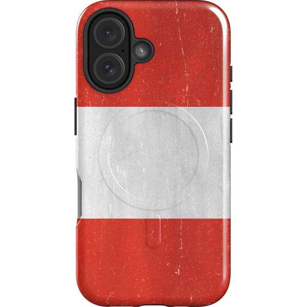Peru Flag Distressed iPhone 16 Magsafe Impact Case