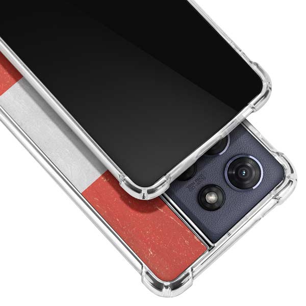 Peru Flag Distressed Moto G Power 5G (2025) Clear Case