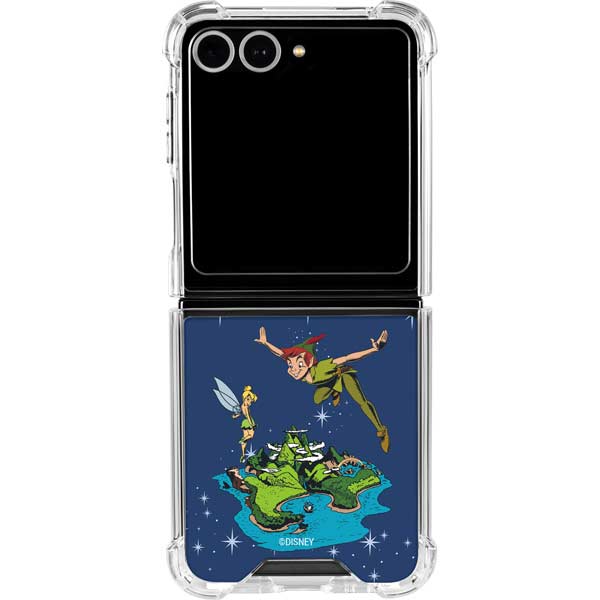 Disney Peter Pan and Tinker Bell in Neverland Galaxy Z Flip7 Clear Case