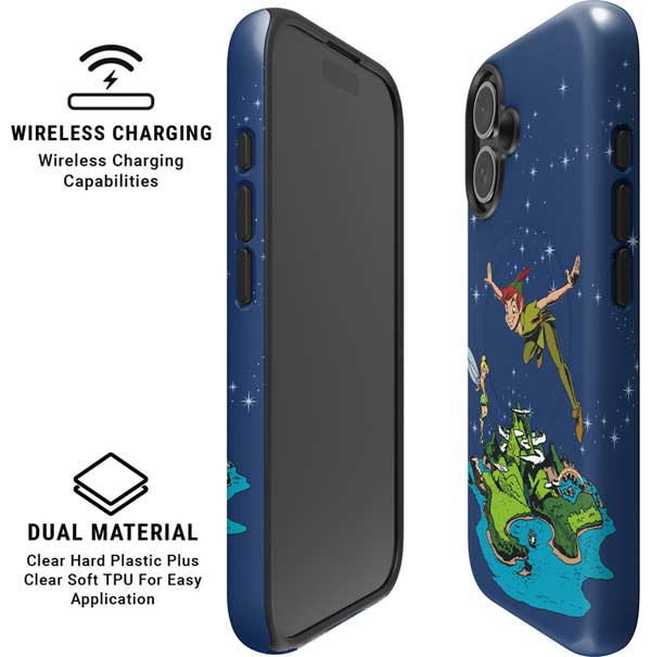 Disney Peter Pan and Tinker Bell in Neverland iPhone 16 Magsafe Impact Case