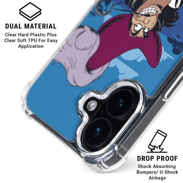 Disney Peter Pan Captain Hook and Smee iPhone 17 Clear Case