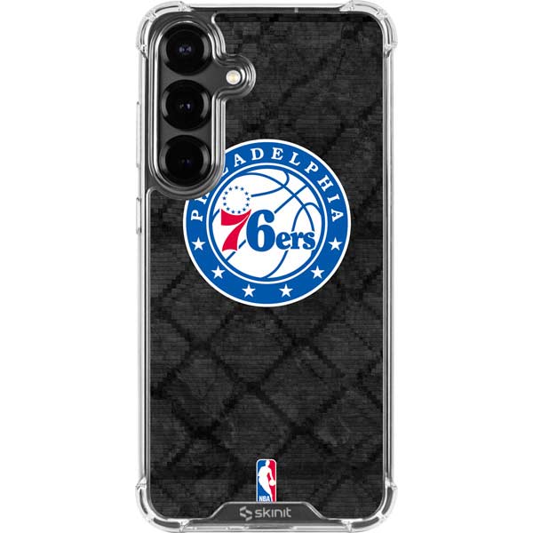 NBA Philadelphia 76ers Black Rust Galaxy S26 Clear Case