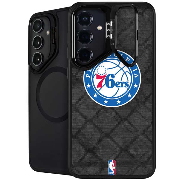 NBA Philadelphia 76ers Black Rust Galaxy S26 Plus Kickstand Case