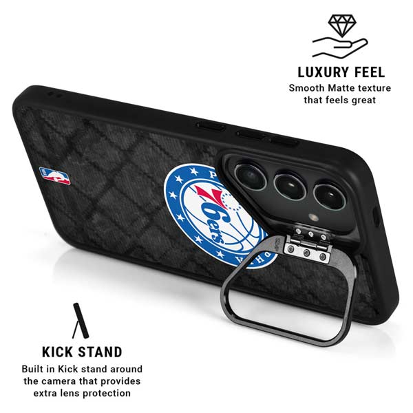 NBA Philadelphia 76ers Black Rust Galaxy S26 Plus Kickstand Case