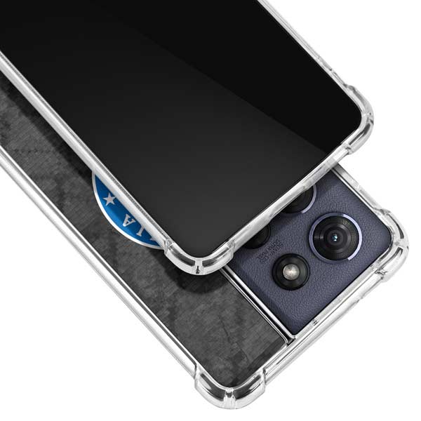 NBA Philadelphia 76ers Black Rust Moto G 5G (2025) Clear Case