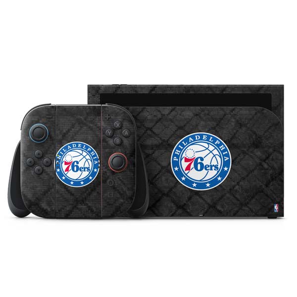 NBA Philadelphia 76ers Black Rust Nintendo Switch 2 (2025) with Joy-Con Skin