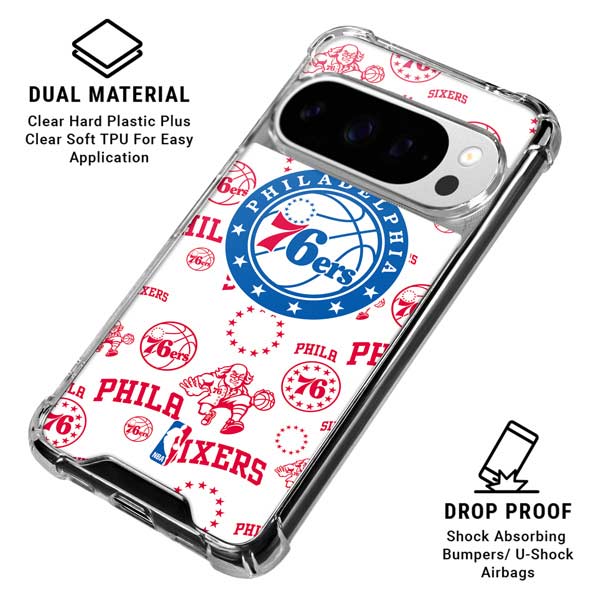 NBA Philadelphia 76ers Blast Google Pixel 10 Pro XL Clear Case