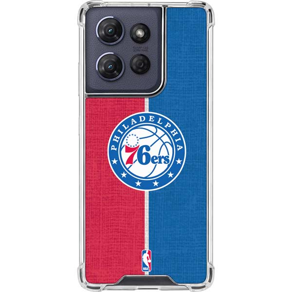 NBA Philadelphia 76ers Canvas Split Moto G Power 5G (2025) Clear Case