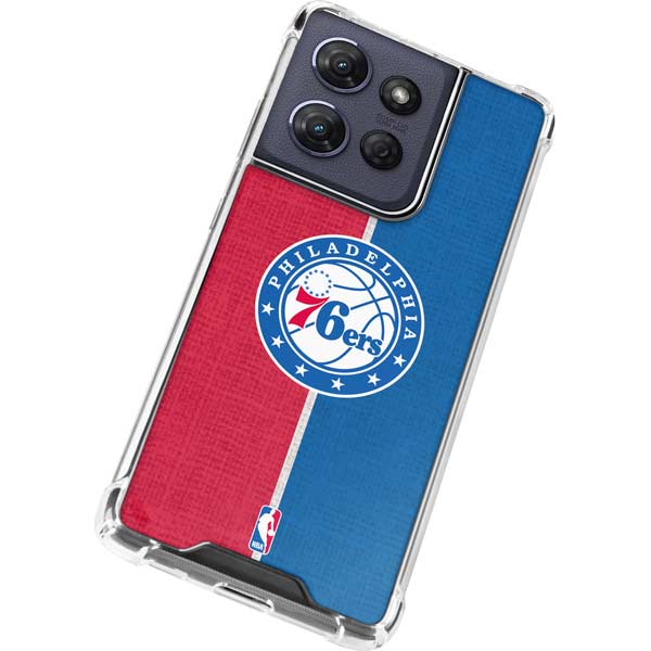NBA Philadelphia 76ers Canvas Split Moto G Power 5G (2025) Clear Case