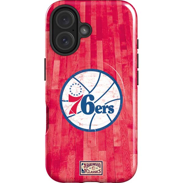 NBA Philadelphia 76ers Hardwood Classics iPhone 16 Magsafe Impact Case
