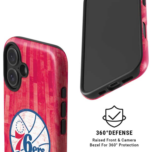 NBA Philadelphia 76ers Hardwood Classics iPhone 16 Magsafe Impact Case