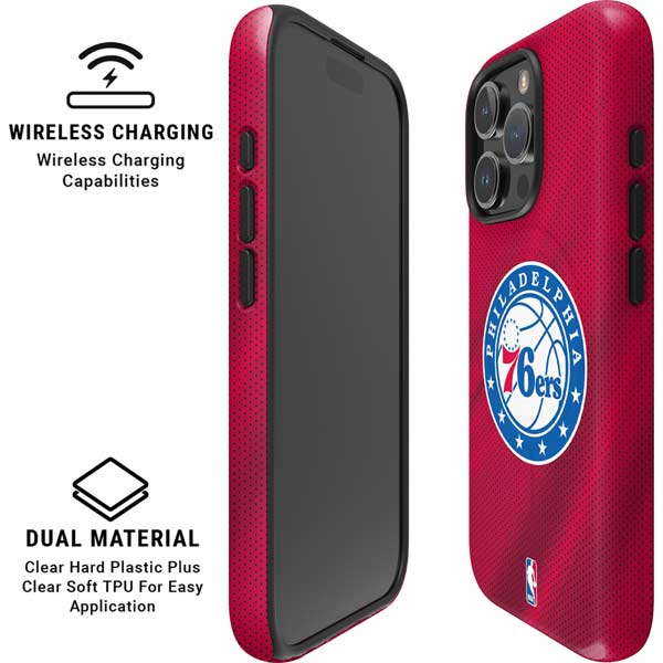 NBA Philadelphia 76ers Jersey iPhone 16 Pro Max Magsafe Impact Case