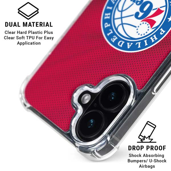 NBA Philadelphia 76ers Jersey iPhone 17 Clear Case
