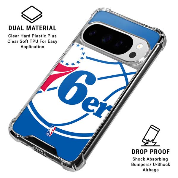 NBA Philadelphia 76ers Large Logo Google Pixel 10 Pro XL Clear Case