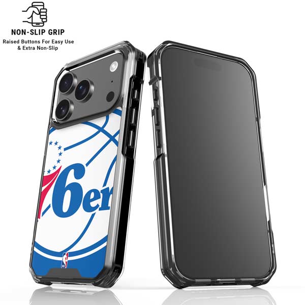 NBA Philadelphia 76ers Large Logo iPhone 17 Pro Clear Case