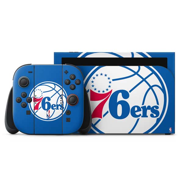 NBA Philadelphia 76ers Large Logo Nintendo Switch 2 (2025) with Joy-Con Skin