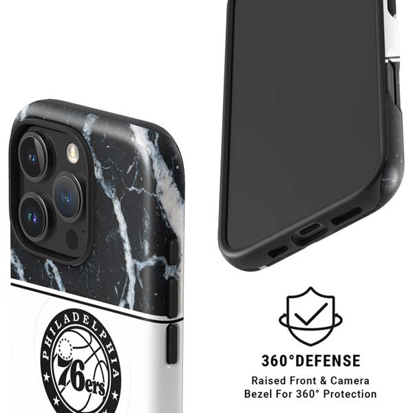 NBA Philadelphia 76ers Marble iPhone 16 Pro Magsafe Impact Case