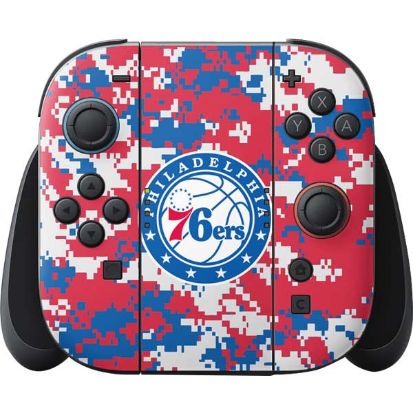 NBA Philadelphia 76ers Red Digi Camo Nintendo Skins