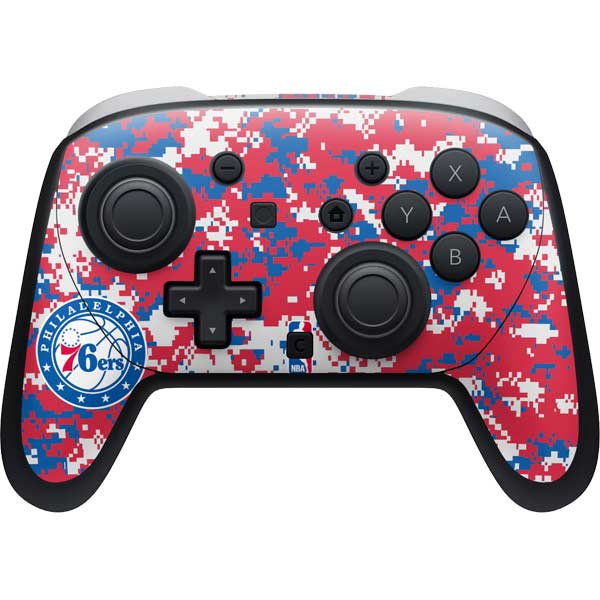 NBA Philadelphia 76ers Red Digi Camo Nintendo Skins