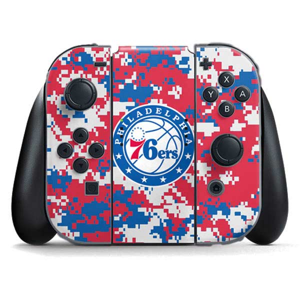 NBA Philadelphia 76ers Red Digi Camo Nintendo Skins