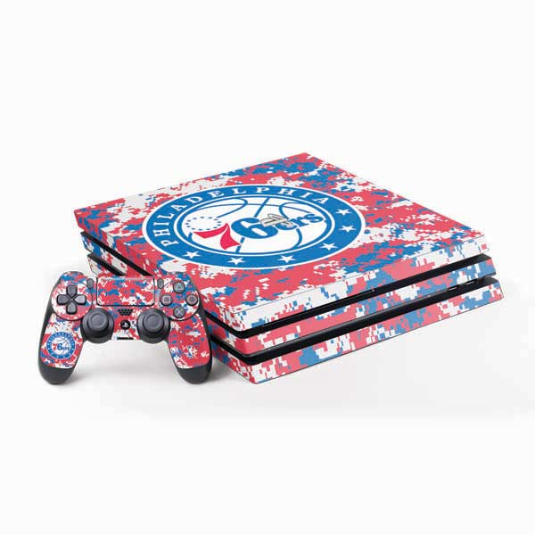 NBA Philadelphia 76ers Red Digi Camo PlayStation PS4 Skins