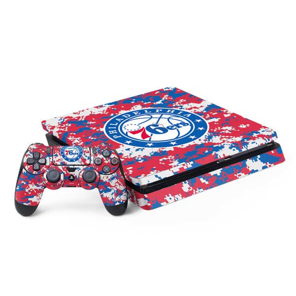 NBA Philadelphia 76ers Red Digi Camo PlayStation PS4 Skins