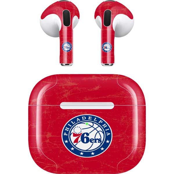 NBA Philadelphia 76ers Distressed Apple AirPods (3rd Gen 2021) Skin