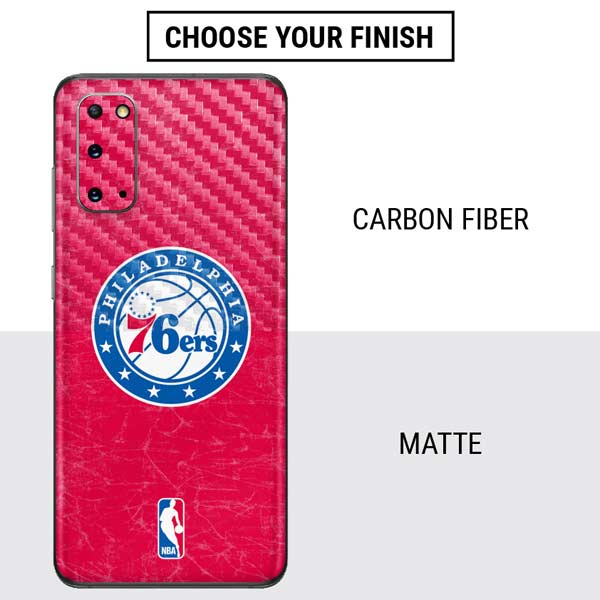 NBA Philadelphia 76ers Distressed Galaxy S20 Skin